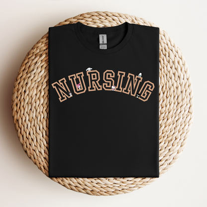 TAN-Nursing-Varsity- Soft Tee Shirt