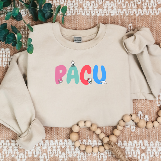 PACU-bubble-Kawaii -Characters-Cozy Sweatshirt