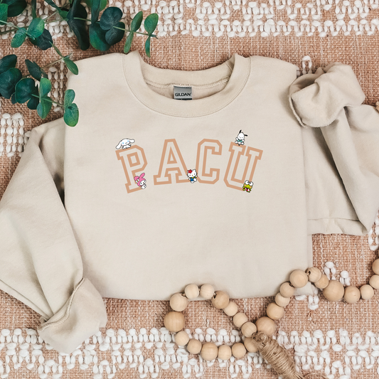 PACU-Varsity-Tan-Cozy Sweatshirt