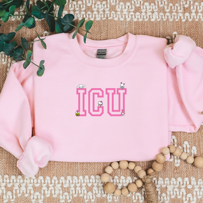 Pink-ICU-Kawaii Characters Cozy Sweater