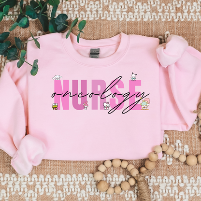 Block Letter- ONCOLOGY NURSE-Cozy Sweatshirt