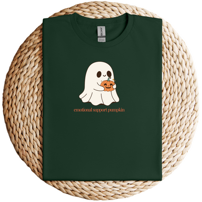 Emotional Support Pumpkin Ghost-Soft Tee Shirt