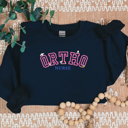 ORTHO-Nurse-Varsity-Cozy Sweatshirt