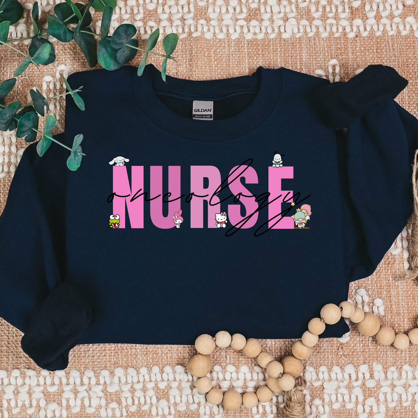 Block Letter- ONCOLOGY NURSE-Cozy Sweatshirt