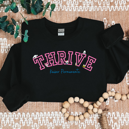 Pink-THRIVE- Kawaii-Characters -Cozy Sweatshirt