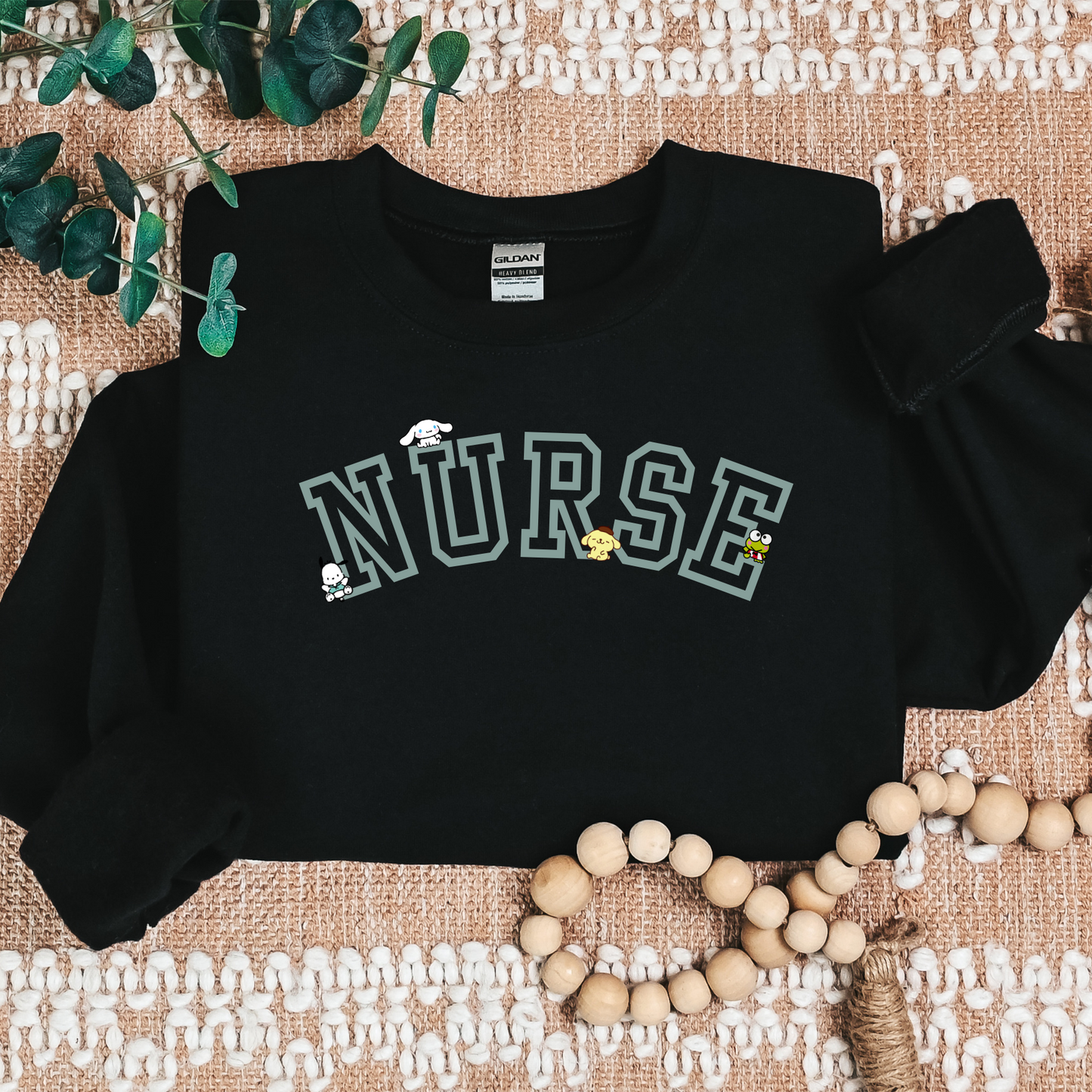 MINT- Varsity Nurse Kawaii Characters Cozy Sweater