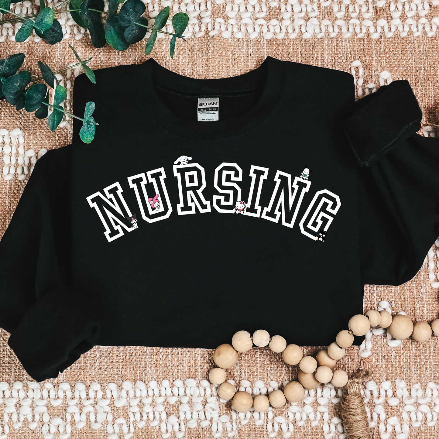 White-Nursing- Kawaii-Characters -Cozy Sweatshirt