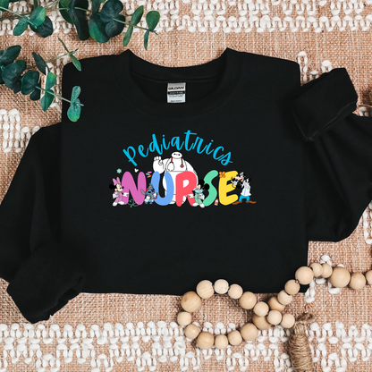 Pediatrics Nurse- Magic Bubble-Characters -Cozy Sweatshirt