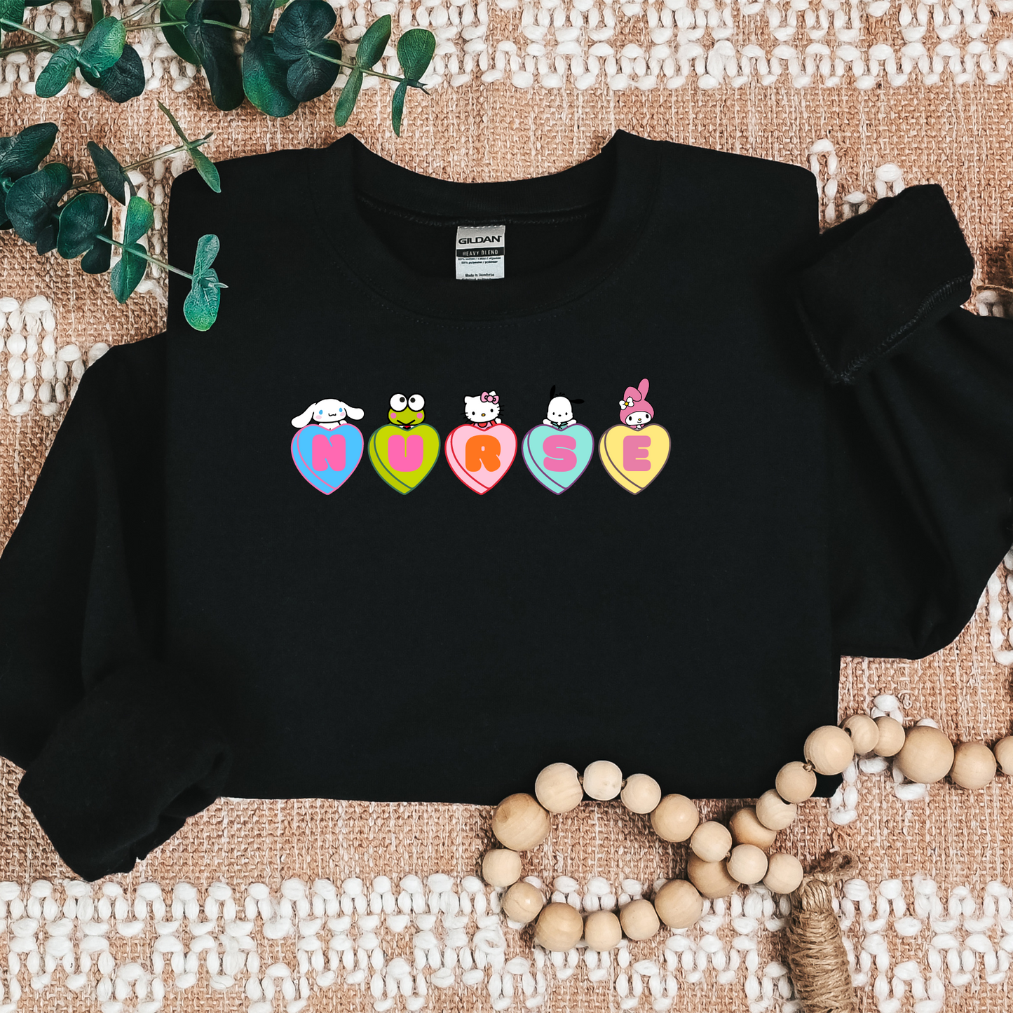 Candy Heart-Valentine- Kawaii-Characters -Cozy Sweater