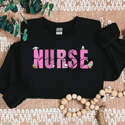 Block Letter- ONCOLOGY NURSE-Cozy Sweatshirt