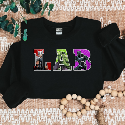 LAB-Superheroes-Cozy Sweatshirt