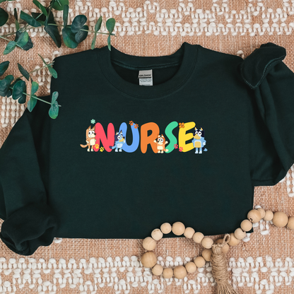 Cute Dog-Nurse-Bubble-Cozy Sweatshirt