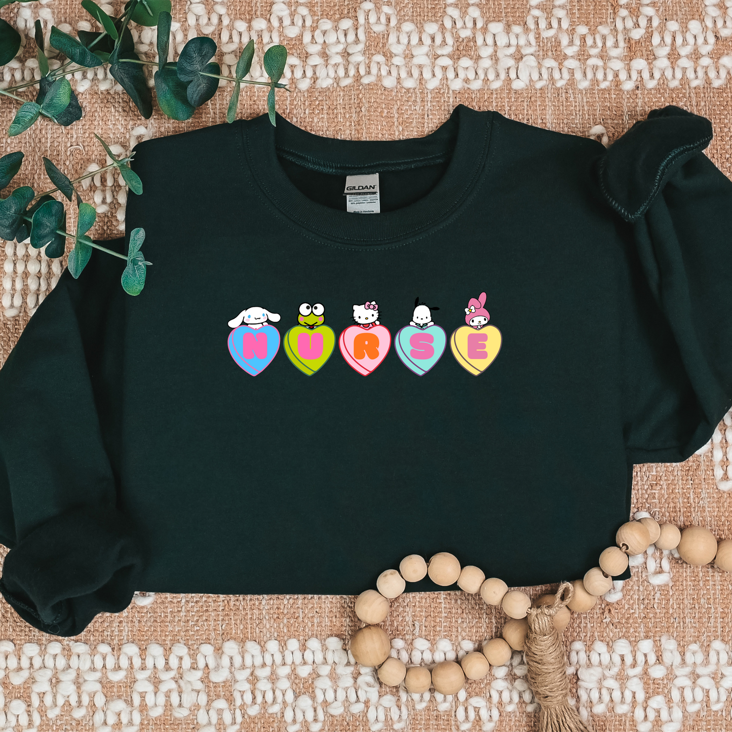 Candy Heart-Valentine- Kawaii-Characters -Cozy Sweater