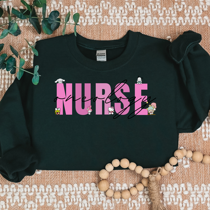 Block Letter- ONCOLOGY NURSE-Cozy Sweatshirt