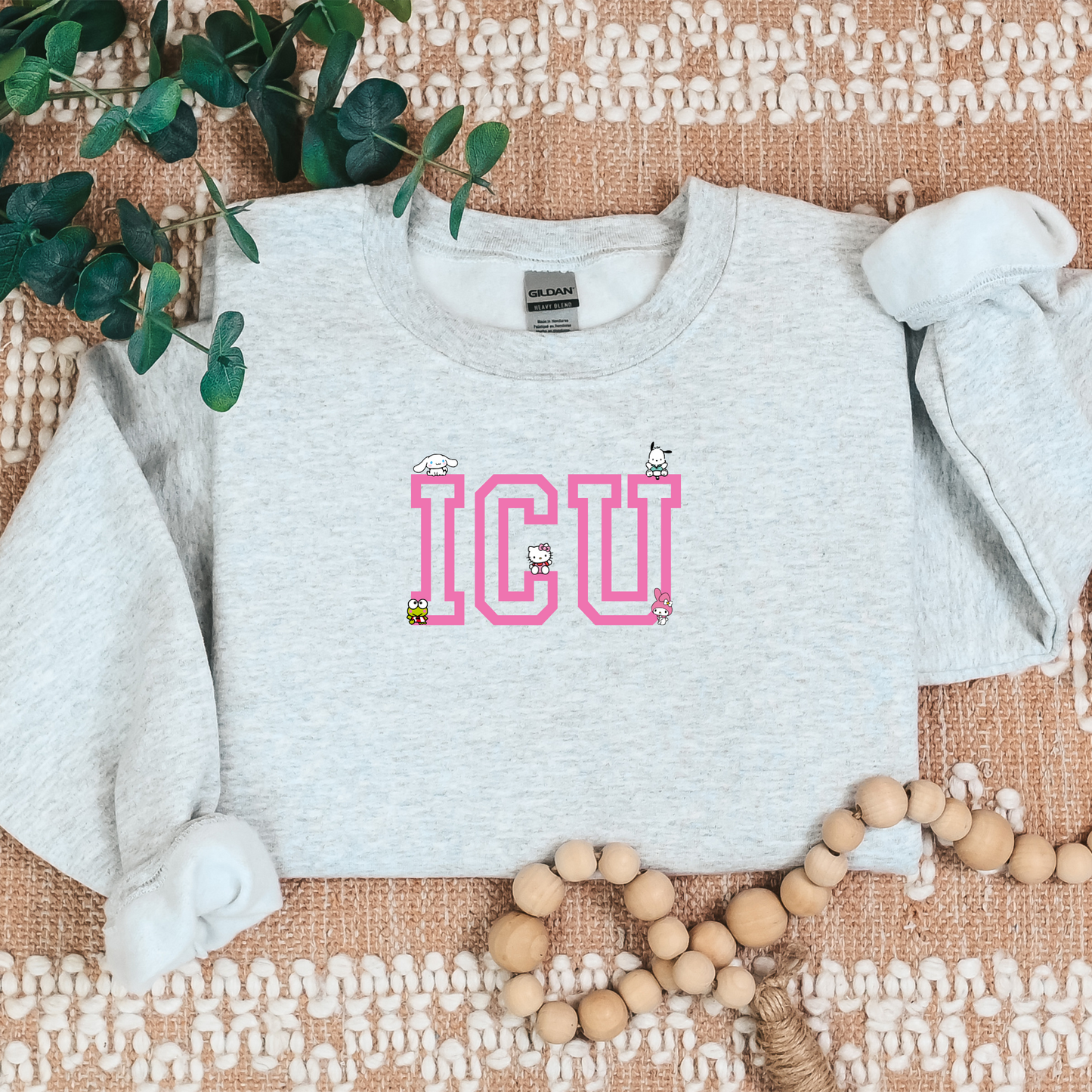 Pink-ICU-Kawaii Characters Cozy Sweater