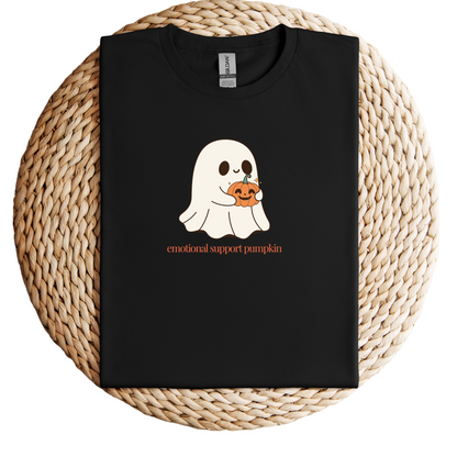 Emotional Support Pumpkin Ghost-Soft Tee Shirt