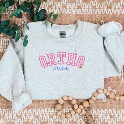 ORTHO-Nurse-Varsity-Cozy Sweatshirt