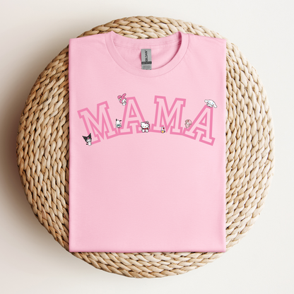 Pink-MAMA-Varsity- Soft Tee