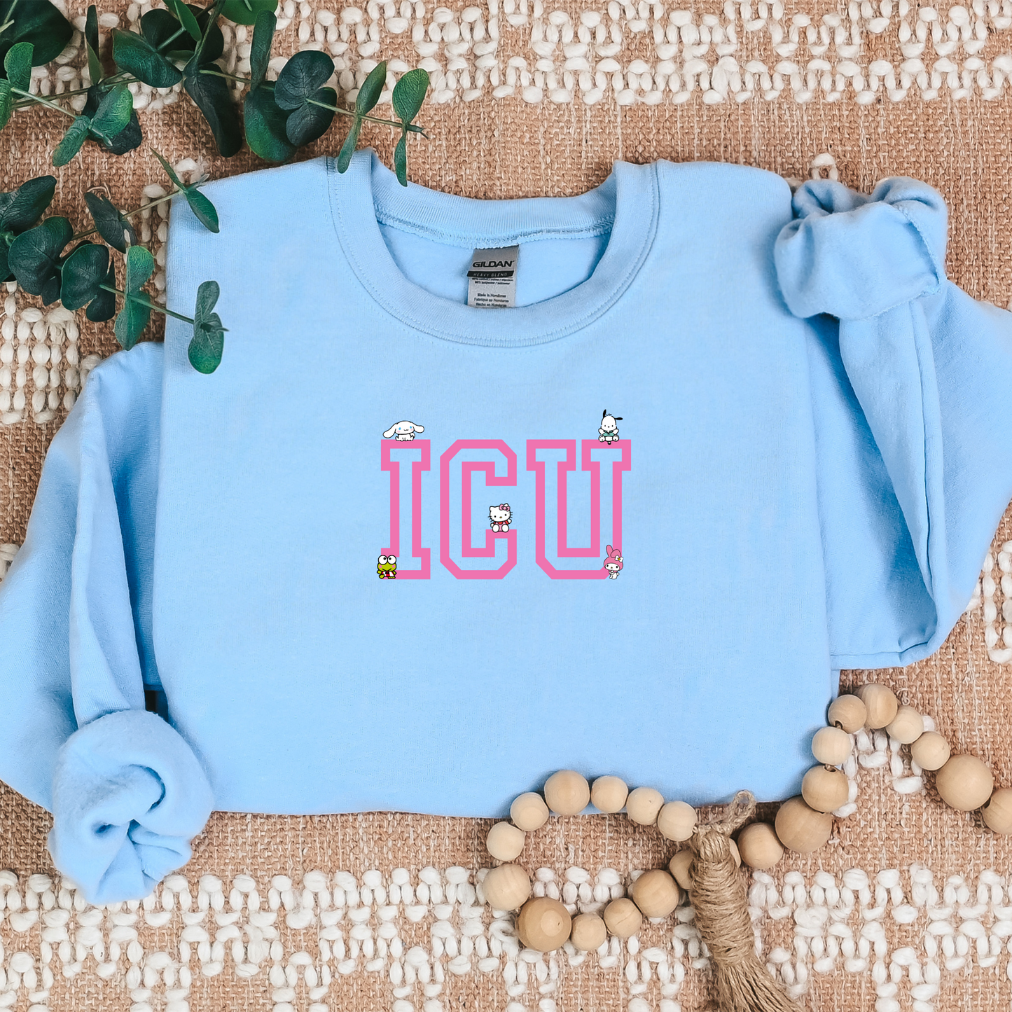 Pink-ICU-Kawaii Characters Cozy Sweater