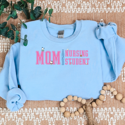 Mom and Nursing Student-Kawaii Characters -Cozy Sweatshirt