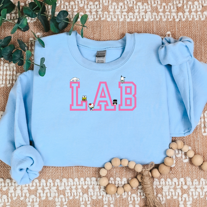 Pink- LAB-Kawaii Characters Cozy Sweater