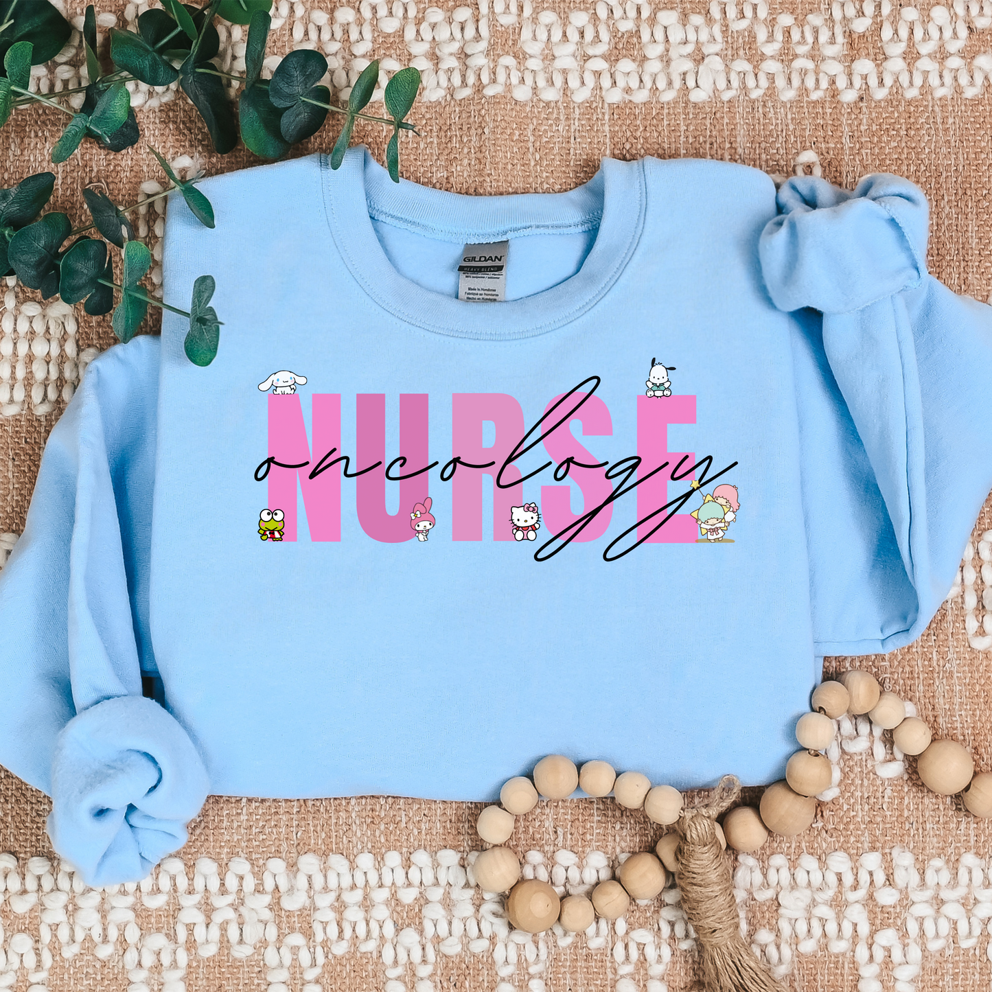 Block Letter- ONCOLOGY NURSE-Cozy Sweatshirt