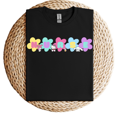 Flower-Kitty and Friends- Soft Tee Shirt