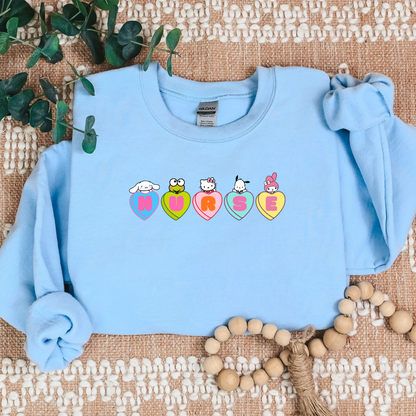 Candy Heart-Valentine- Kawaii-Characters -Cozy Sweater