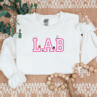 Pink- LAB-Kawaii Characters Cozy Sweater