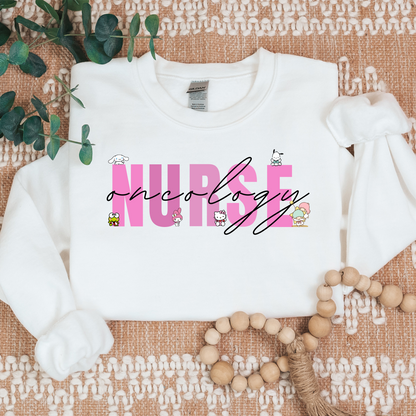 Block Letter- ONCOLOGY NURSE-Cozy Sweatshirt