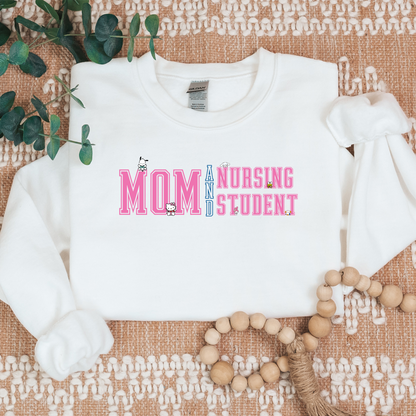 Mom and Nursing Student-Kawaii Characters -Cozy Sweatshirt