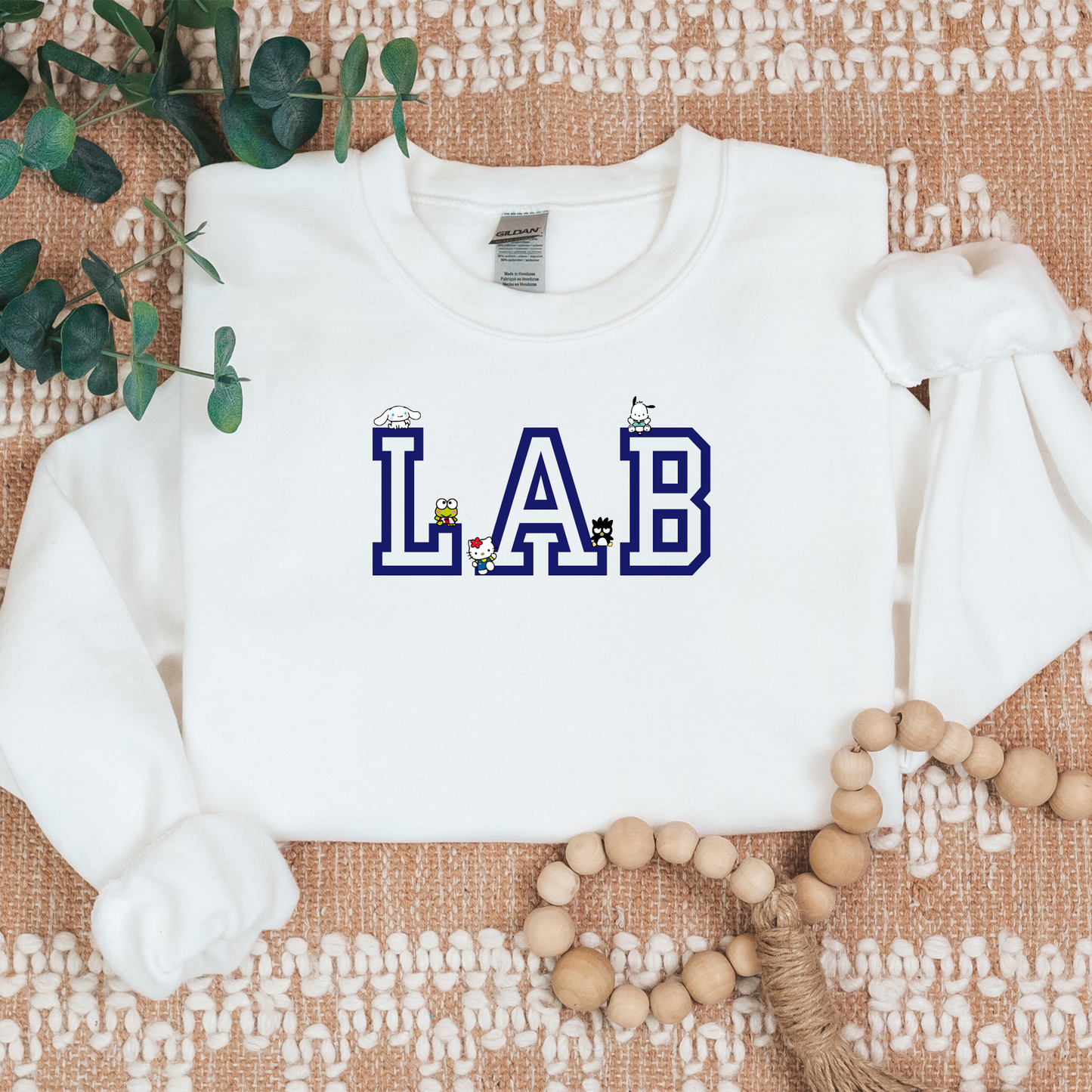 Navy- LAB-Kawaii Characters Cozy Sweater