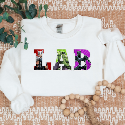 LAB-Superheroes-Cozy Sweatshirt