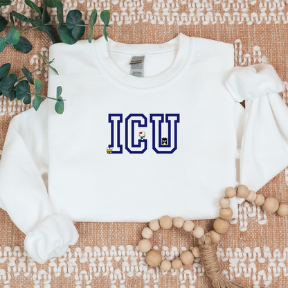 Navy- ICU-Kawaii Characters Cozy Sweater