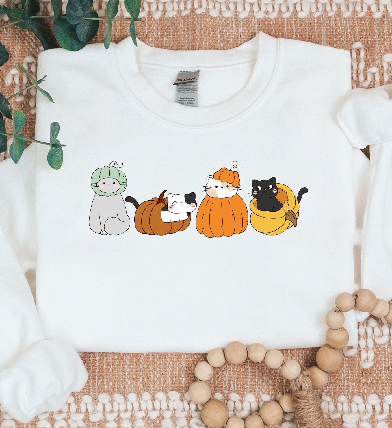 Cat Fall Autumn Cozy Sweater