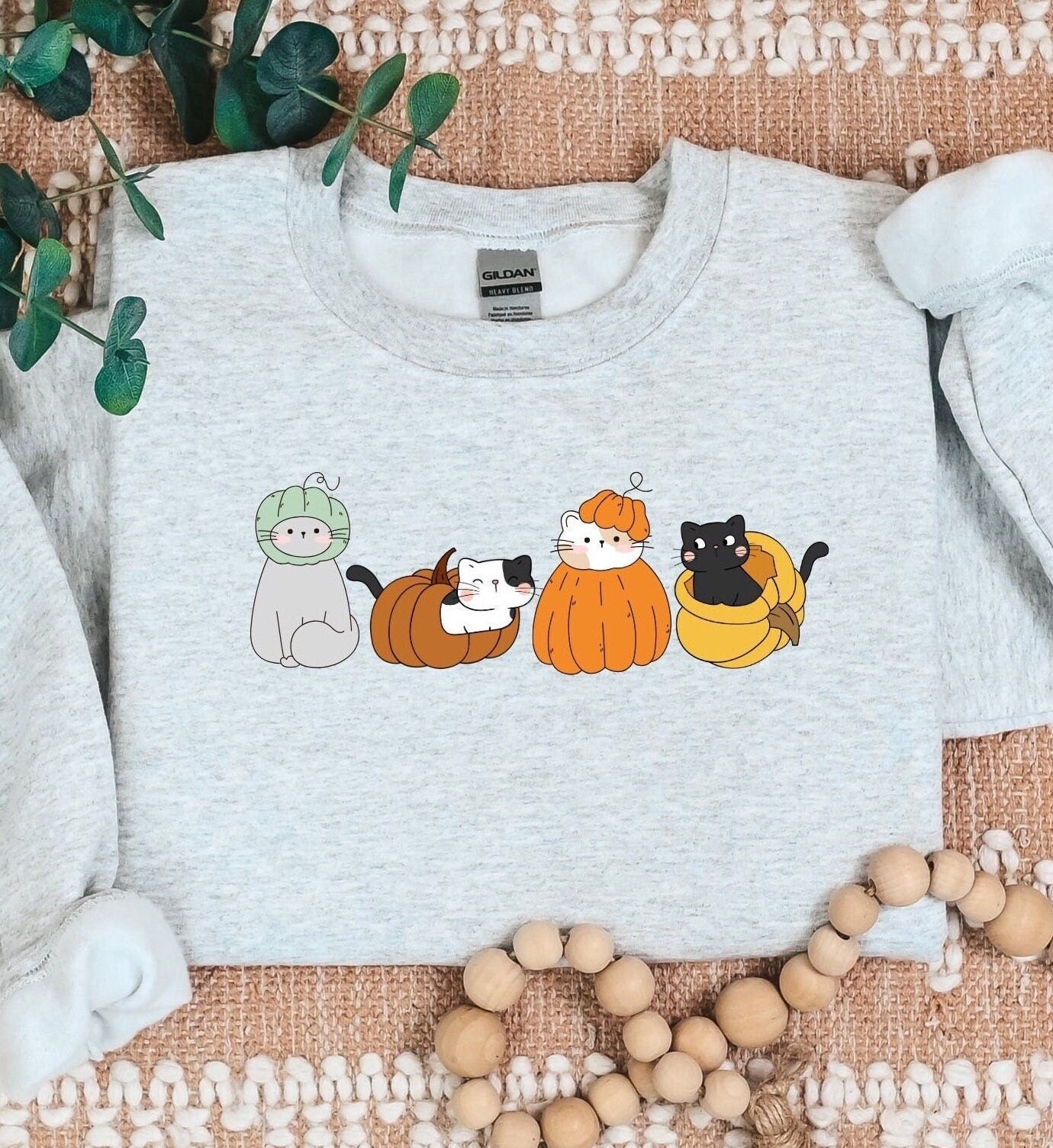 Cat Fall Autumn Cozy Sweater