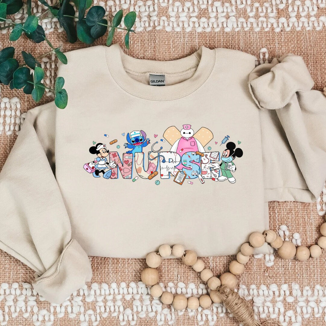 Magical Nurse Characters Cozy Sweater