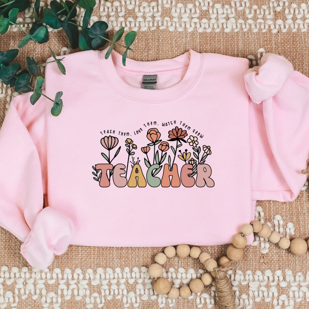 Flower Teacher Cozy Sweater