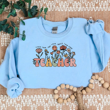 Flower Teacher Cozy Sweater