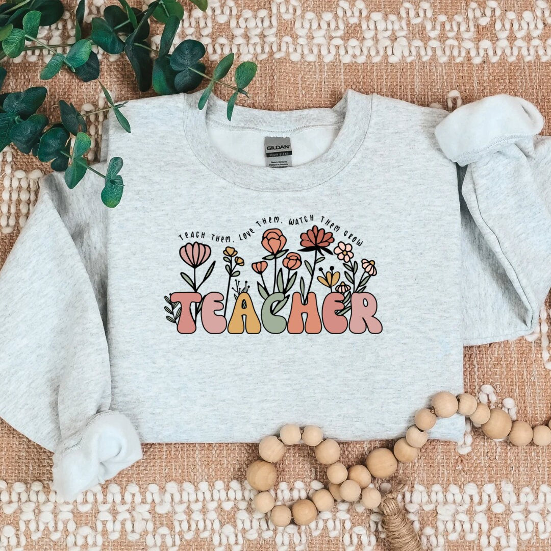 Flower Teacher Cozy Sweater