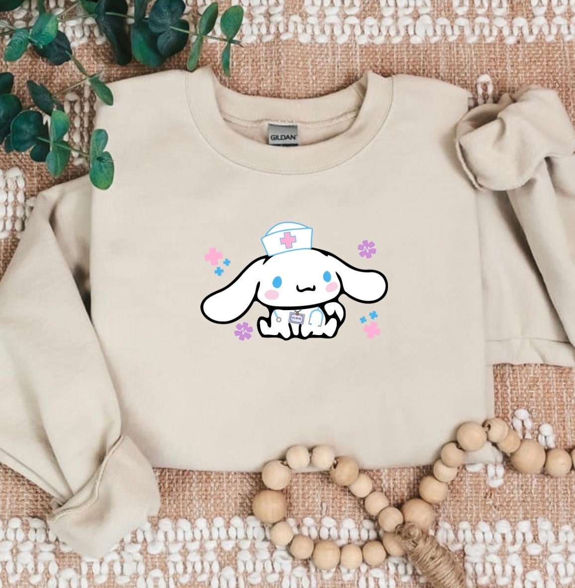 White Puppy Nurse Cozy Sweater