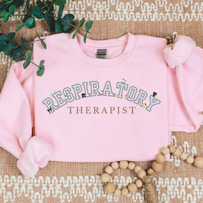 Respiratory Nurse- Varsity Kawaii Characters Cozy Sweater