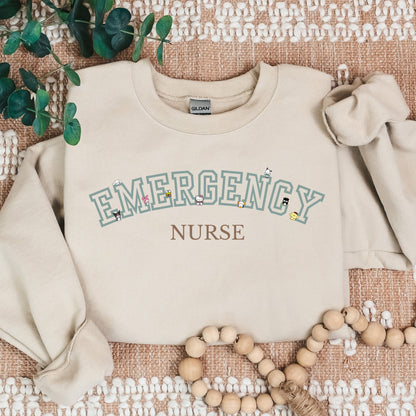 Emergency Nurse-Varsity-Cozy Sweater