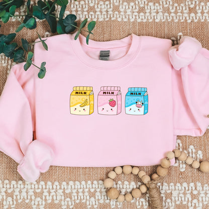 Kawaii Cute Milk- Cozy Sweater