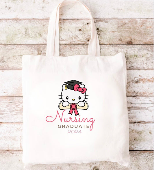 Nursing Graduate 2024 Flat Tote Bag