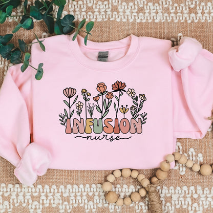 Floral Infusion Nurse Cozy Sweater