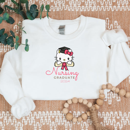 Nursing Graduate-Medical Kitty Nurse Cozy Sweater