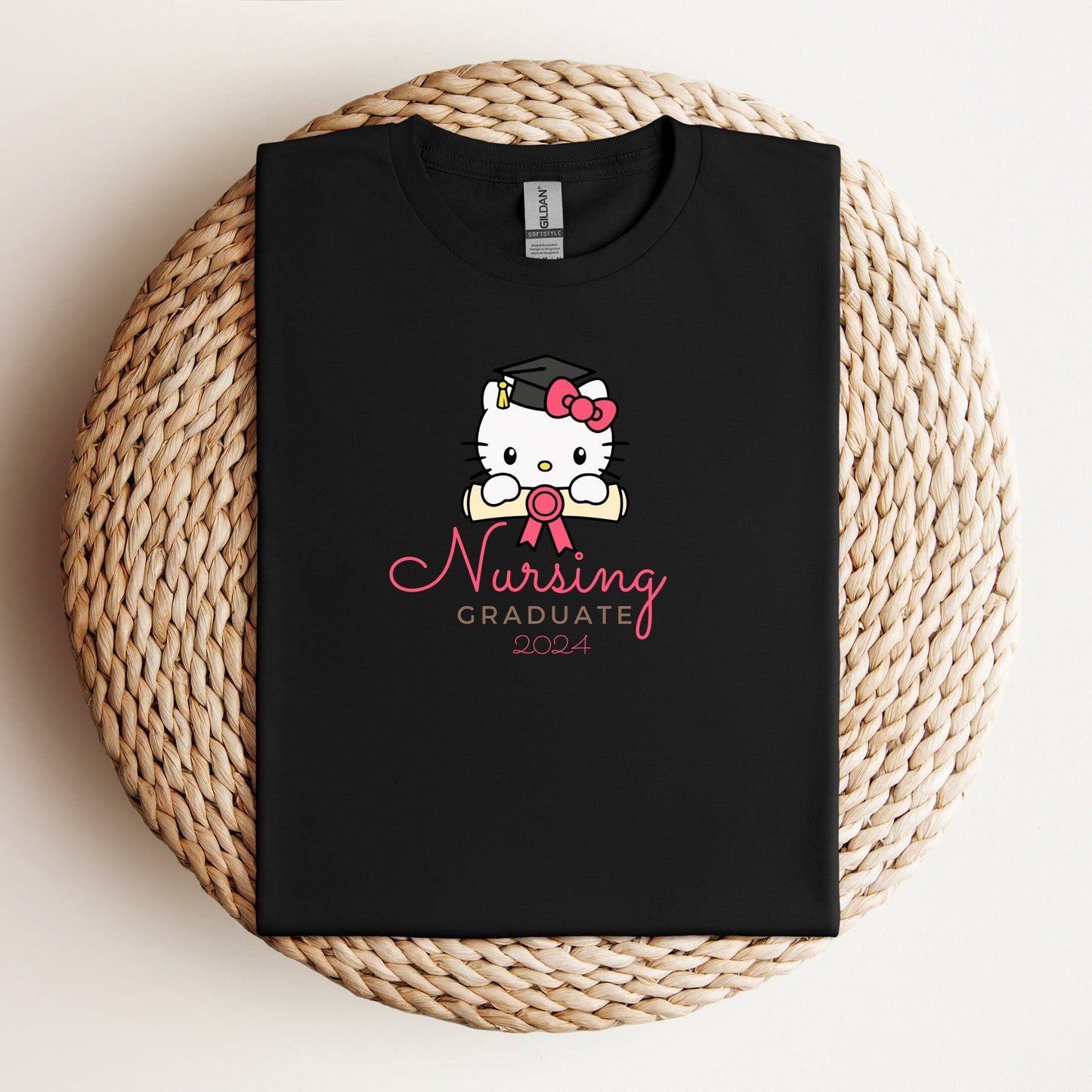 Soft Tee-Nursing Graduate-Medical Kitty Nurse Cozy Shirt