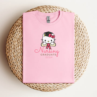 Soft Tee-Nursing Graduate-Medical Kitty Nurse Cozy Shirt