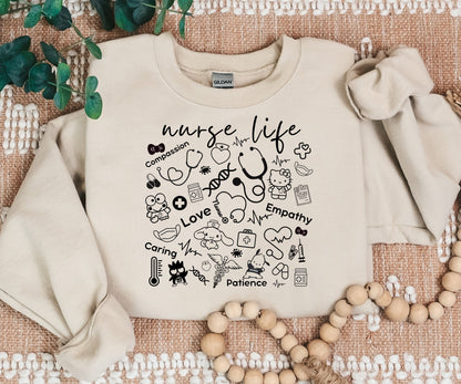 Nurse Life-Kawaii-Characters-Cozy Sweater